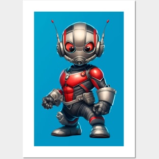 Digital Ant-Man | Close-Up Superhero | Cartoon Style Posters and Art